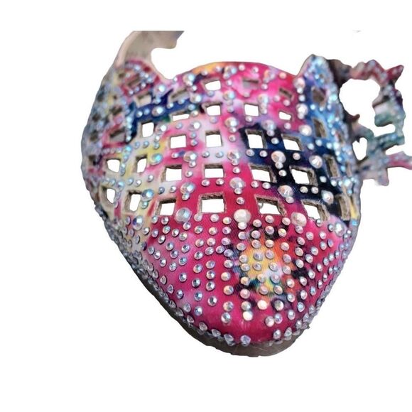 IT’S OK Gorgeous Lattice Floral and Rhinestone Pointy Toe Ballet Flats - Picture 6 of 10